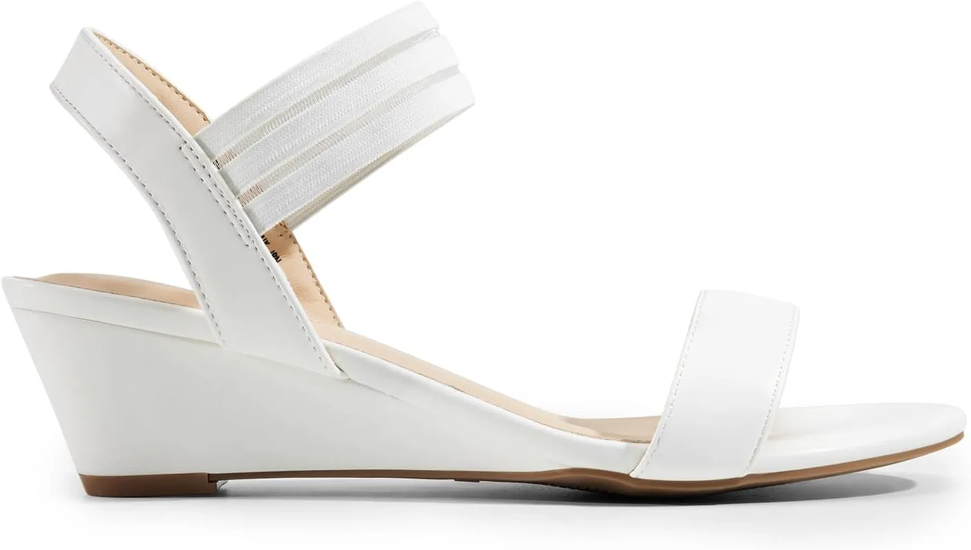 DREAM PAIRS Womens Wedge Sandals Low Heel, Slip On Ankle Strap Business Casual Dress Shoes for Women