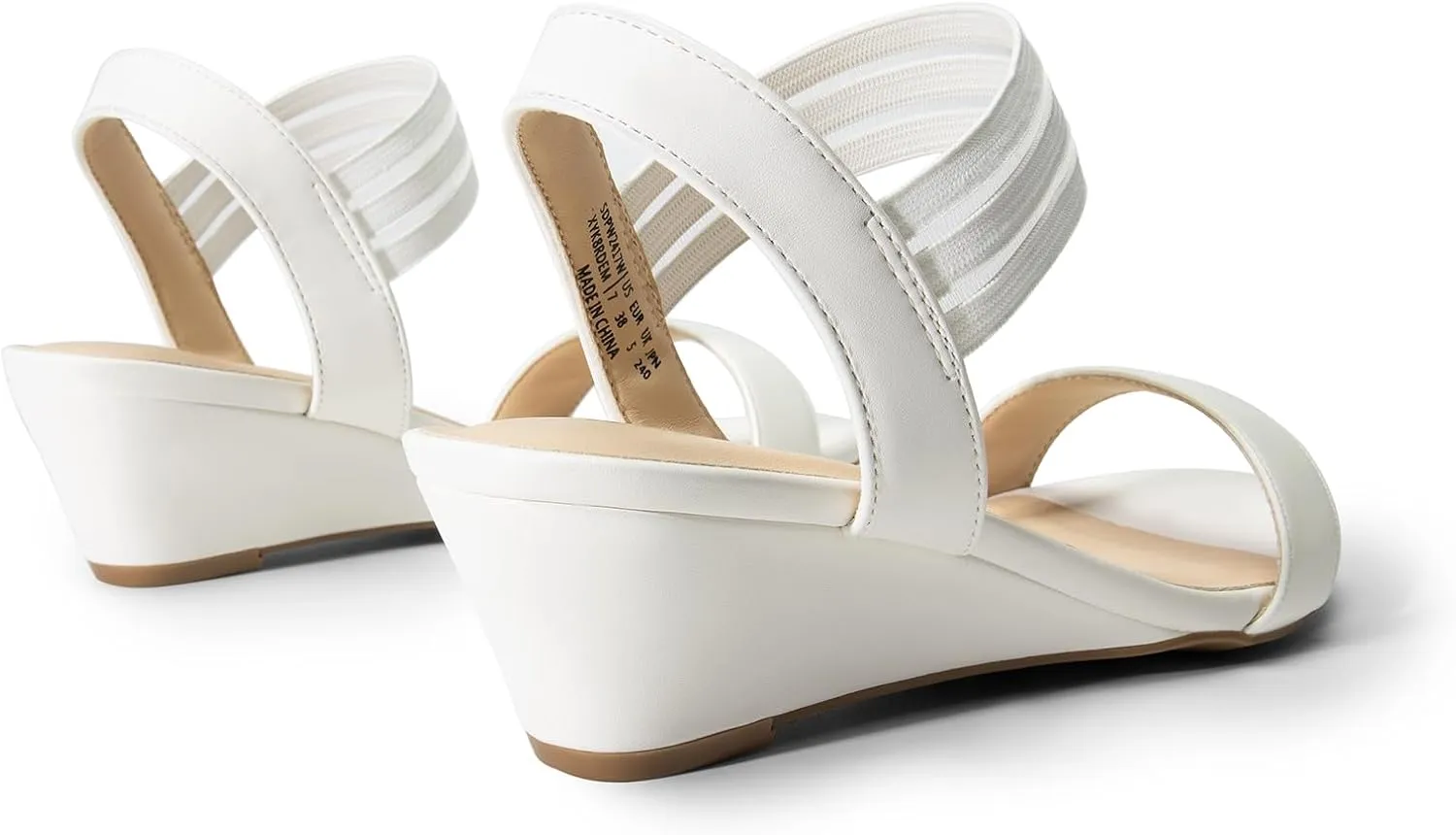 DREAM PAIRS Womens Wedge Sandals Low Heel, Slip On Ankle Strap Business Casual Dress Shoes for Women