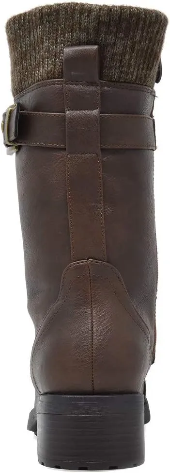 DREAM PAIRS Women's Winter Lace up Mid Calf Combat Riding Military Boots