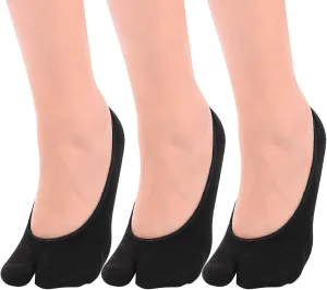 F Flammi No Show Socks Women Tabi Socks Non Slip Flip Flop Socks Low Cut for Sneaker Lofer Boat Shoes