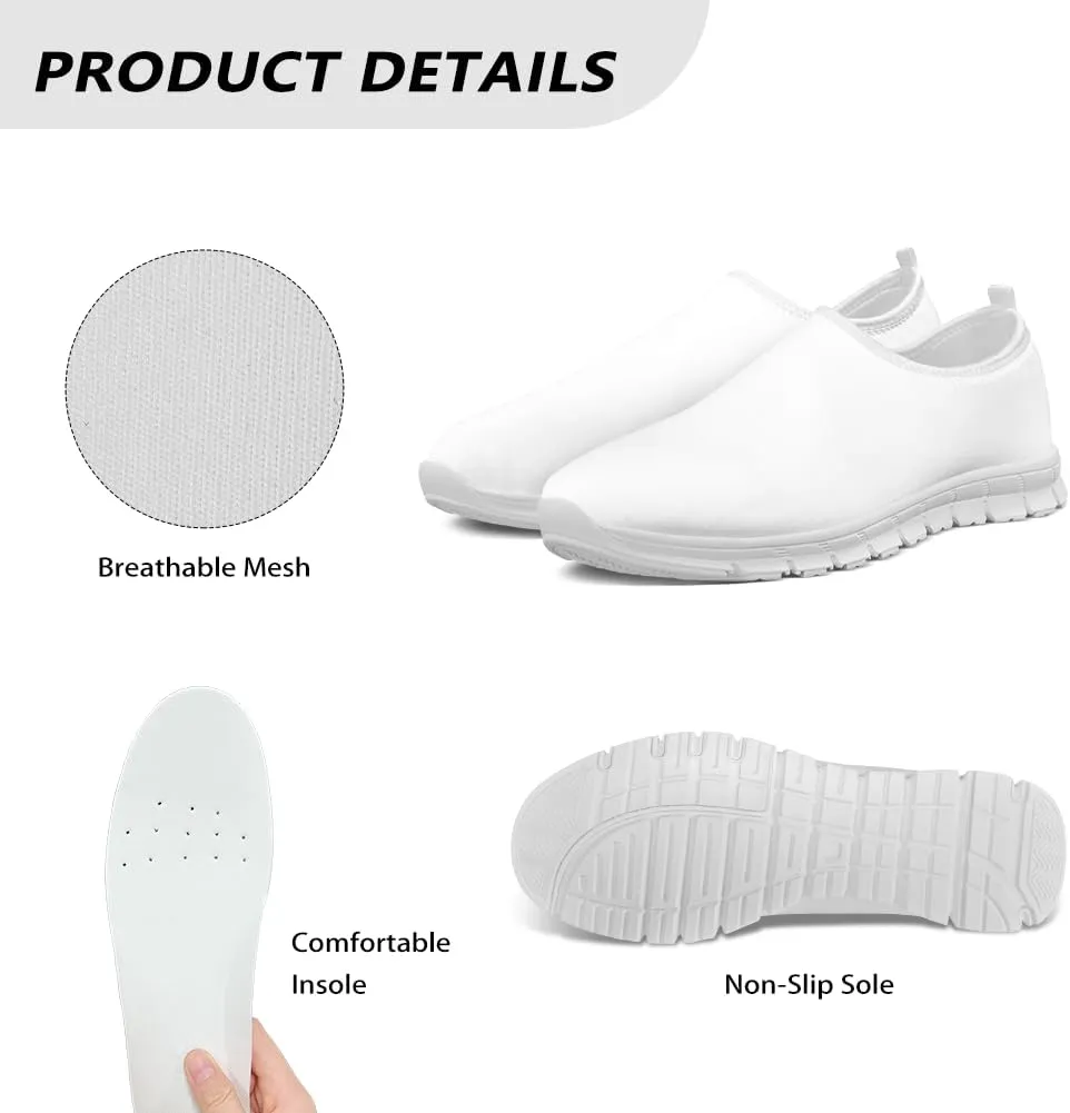 Fashion Design Women Walking Shoes Mesh Sneakers for Ladies Slip-on Shoes Nurse Loafers
