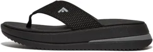 Fitflop Women's SURFF Two-Tone Webbing Toe-Post Sandals, Black, 4 UK, Black, 4 UK