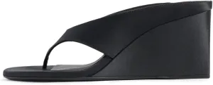 FOWT Women Classic Open Toe Slip on Mules Wedge High Heel Flip Flop Slippers Trendy Summer Party Daily Dress Slide Sandals Size 4-16 US