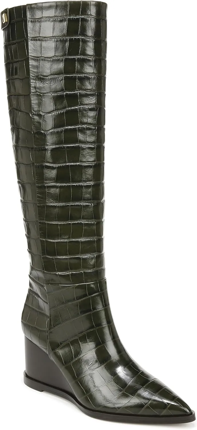 Franco Sarto Women's Estella Pointed Toe Wedge Tall Boot Knee High