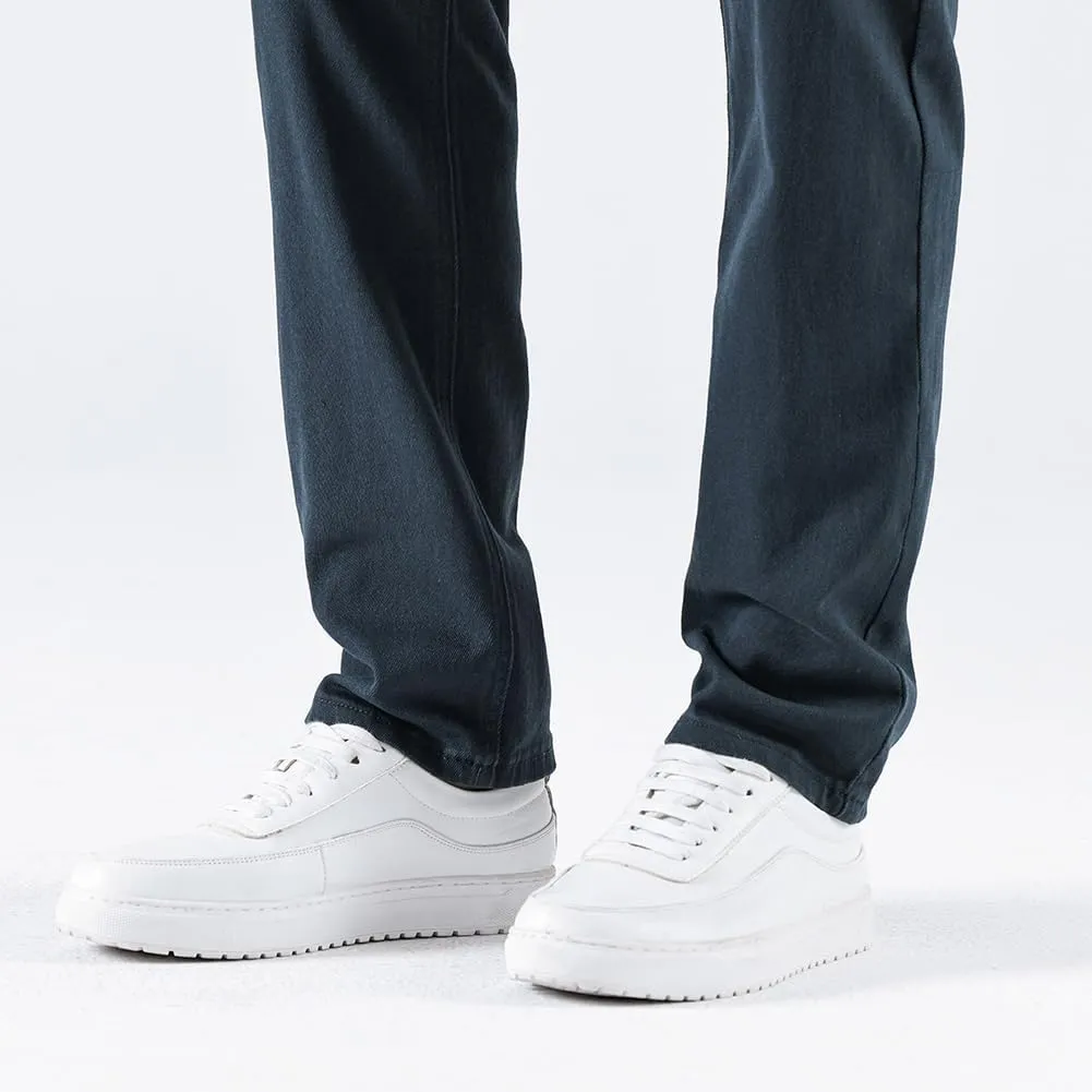 GAIAKOU Men's Baggy Slim Fit Stretch Work Jeans - Straight Loose Blue Elastic