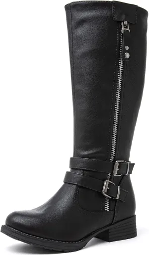 GLOBALWIN Women's Knee High Boots Fashion Comfortable Riding Boots For Women Low Heel