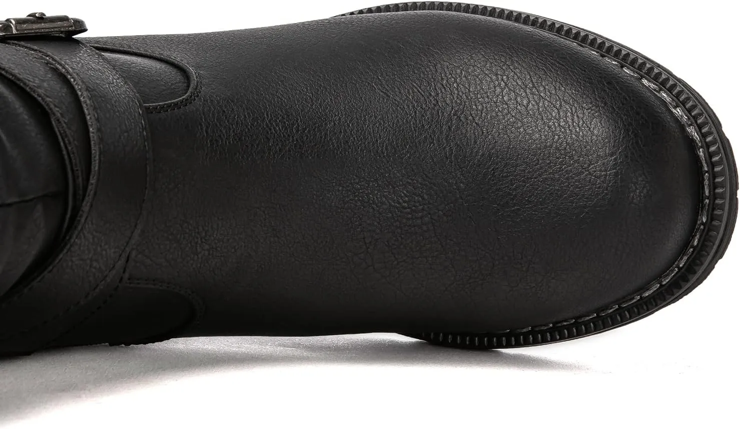 GLOBALWIN Women's Motorcycle Boots Mid Calf Boots Low Heels