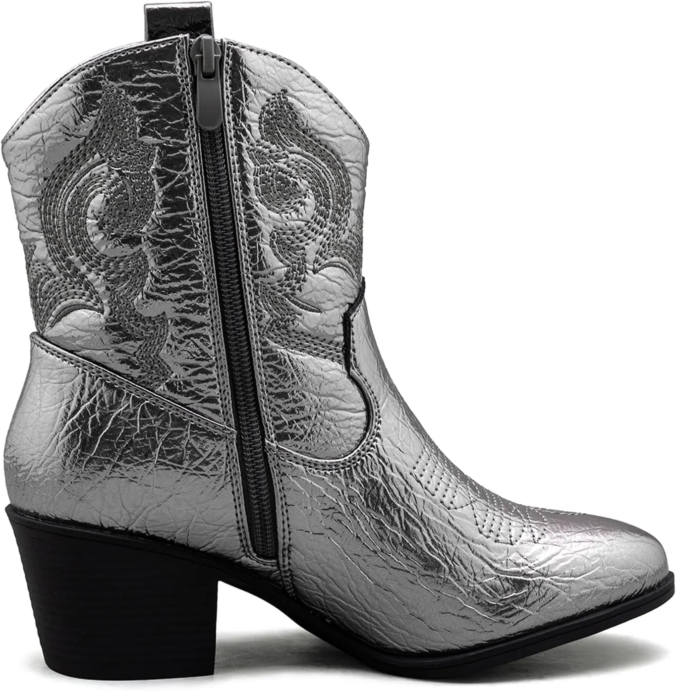 GLOBALWIN Women's The Western Wear Fashion Cowboy Cowgirl Free Birds Country Concert Disco Outfits Low Heel Walking Boots For Ladies