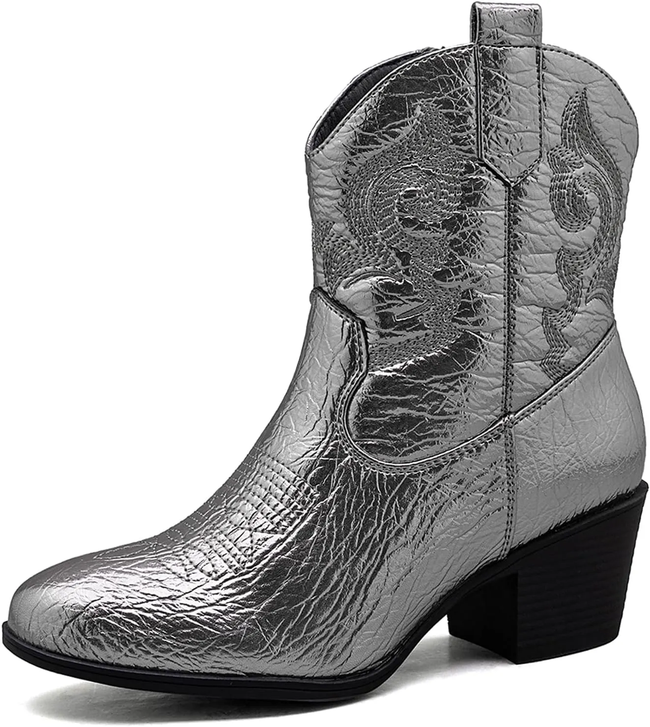 GLOBALWIN Women's The Western Wear Fashion Cowboy Cowgirl Free Birds Country Concert Disco Outfits Low Heel Walking Boots For Ladies