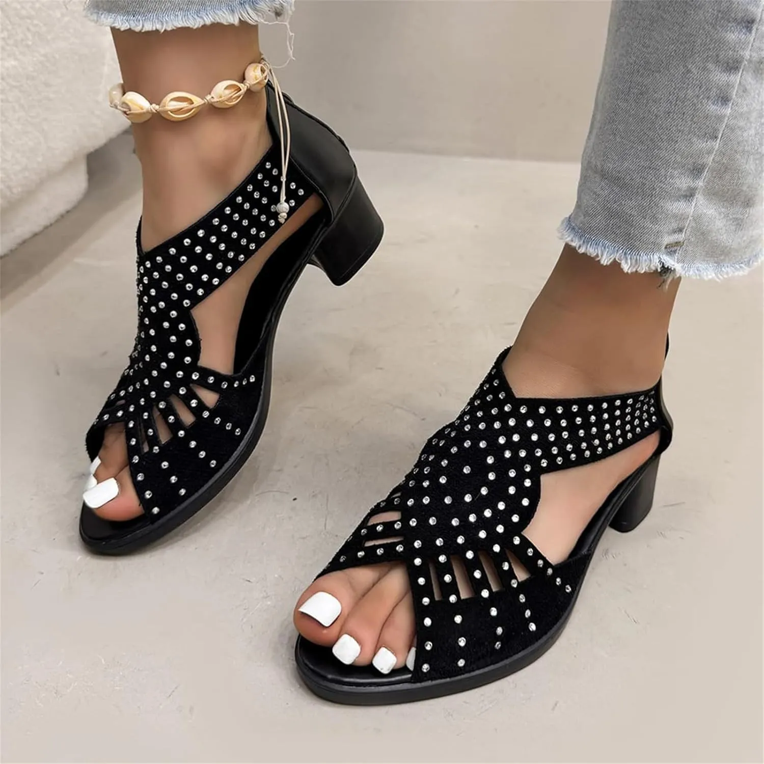 Glow Step Orthopedic Sandals, Glow Step Orthopedic Low Heel Cut-Out Sandals for Women, Summer Casual Walking Wedges