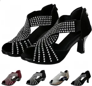 Glow Step Orthopedic Sandals,Glow Step Orthopedic Low Heel Cut-Out Sandals,Sparkly Rhinestone Low Wedge Heel Shoes For Women Open Toe Dress Cut Out Shoes Comfortable Dressy Summer Vacation