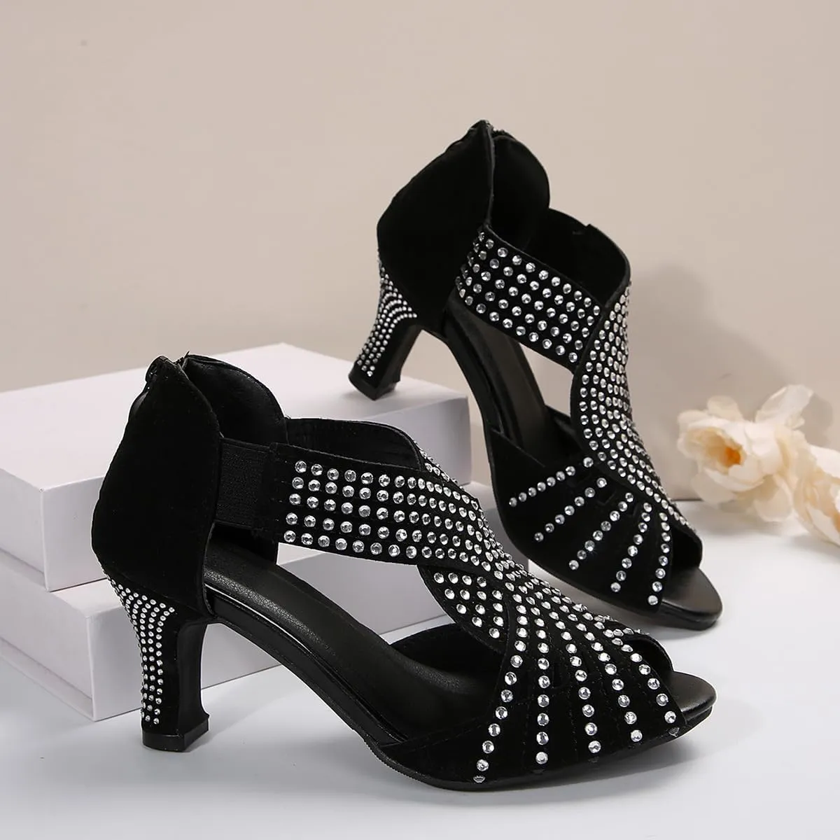 Glow Step Orthopedic Sandals,Glow Step Orthopedic Low Heel Cut-Out Sandals,Sparkly Rhinestone Low Wedge Heel Shoes For Women Open Toe Dress Cut Out Shoes Comfortable Dressy Summer Vacation