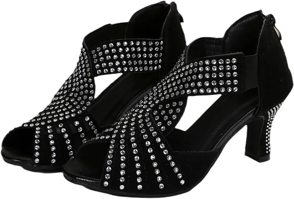 Glow Step Orthopedic Sandals,Glow Step Orthopedic Low Heel Cut-Out Sandals,Sparkly Rhinestone Low Wedge Heel Shoes For Women Open Toe Dress Cut Out Shoes Comfortable Dressy Summer Vacation