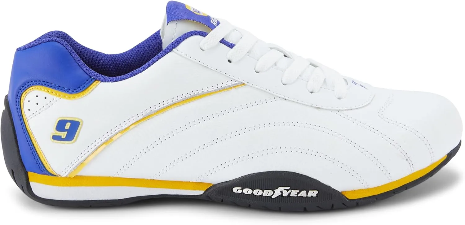Goodyear Mens Ori Racer Sneakers – Hendrick Motorsports Low-Top Lace Up Performance Sneakers, Leather & Mesh Lining