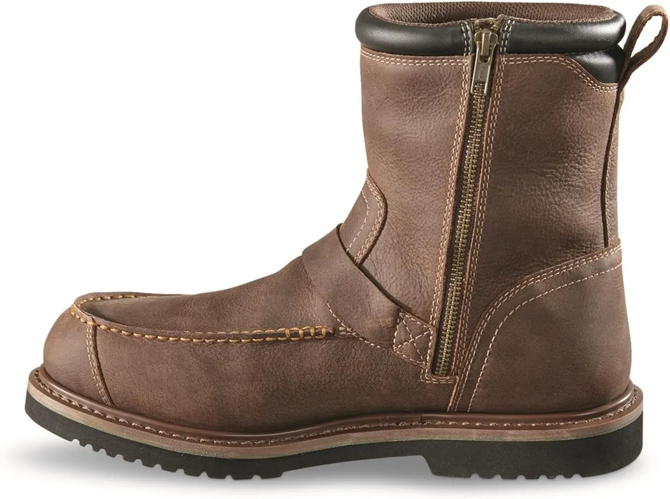 Guide Gear Uplander Men’s Side Zip Hunting Boots Waterproof Leather Shoes