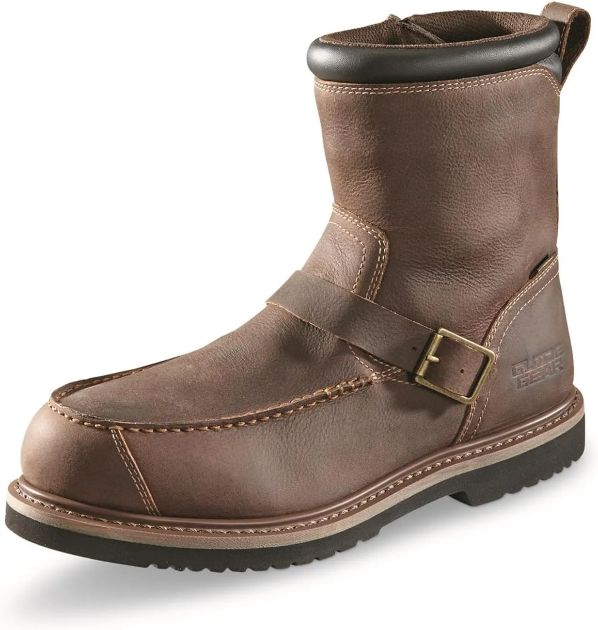 Guide Gear Uplander Men’s Side Zip Hunting Boots Waterproof Leather Shoes