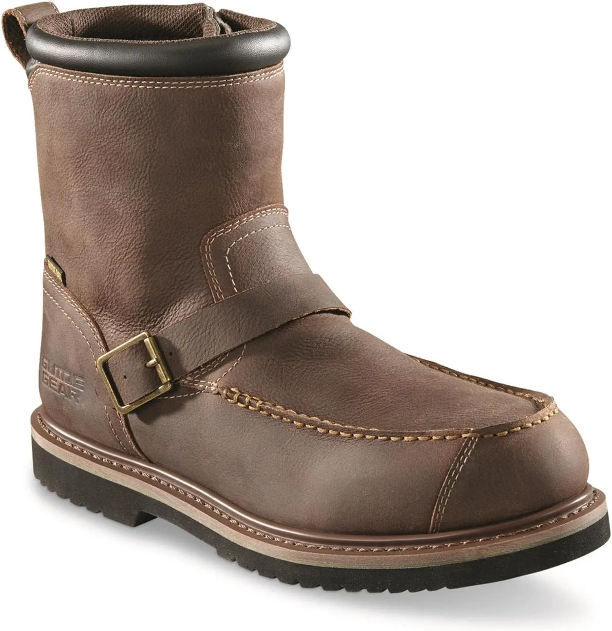 Guide Gear Uplander Men’s Side Zip Hunting Boots Waterproof Leather Shoes