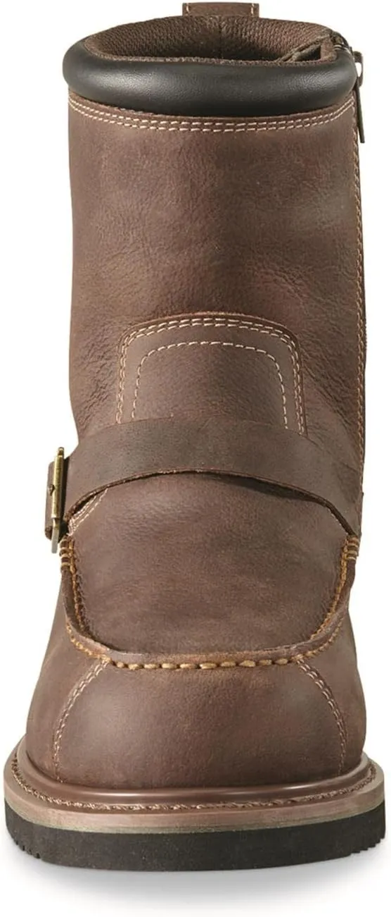 Guide Gear Uplander Men’s Side Zip Hunting Boots Waterproof Leather Shoes
