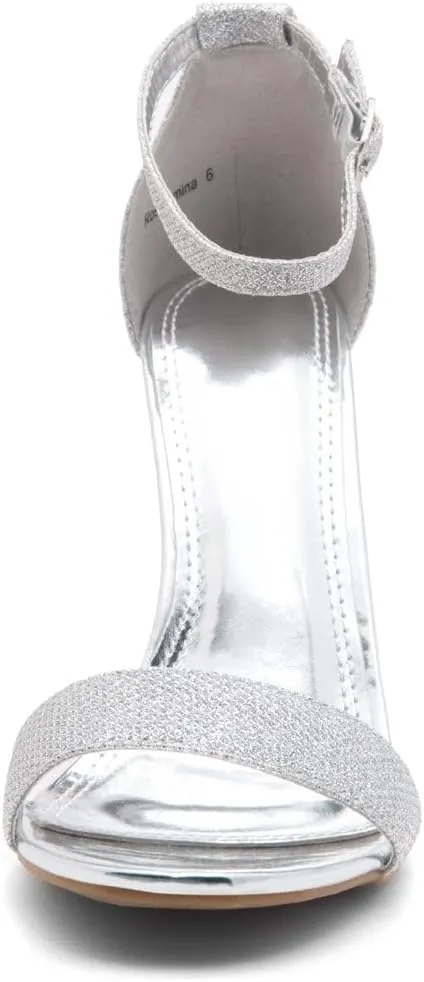 Herstyle Rosemmina Women’s Chunky Block Heels Open Toe Dress Heeled Sandals Ankle Strappy High Heel Pumps Shoes for Prom Wedding Party Office