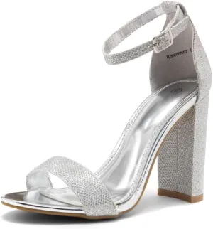 Herstyle Rosemmina Women’s Chunky Block Heels Open Toe Dress Heeled Sandals Ankle Strappy High Heel Pumps Shoes for Prom Wedding Party Office