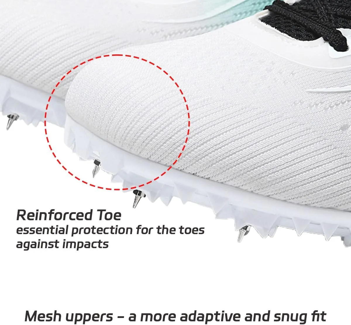 HESBITEUL Mens Track and Field Shoes Sprint Sport Sneakers Youth Professional Training Racing Running Shoes