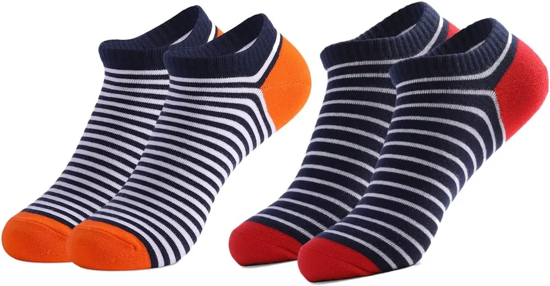 HHX YONLEE No-Show Low-Cut Striped patterned Casual Socks 8/10 Pairs Gift Box