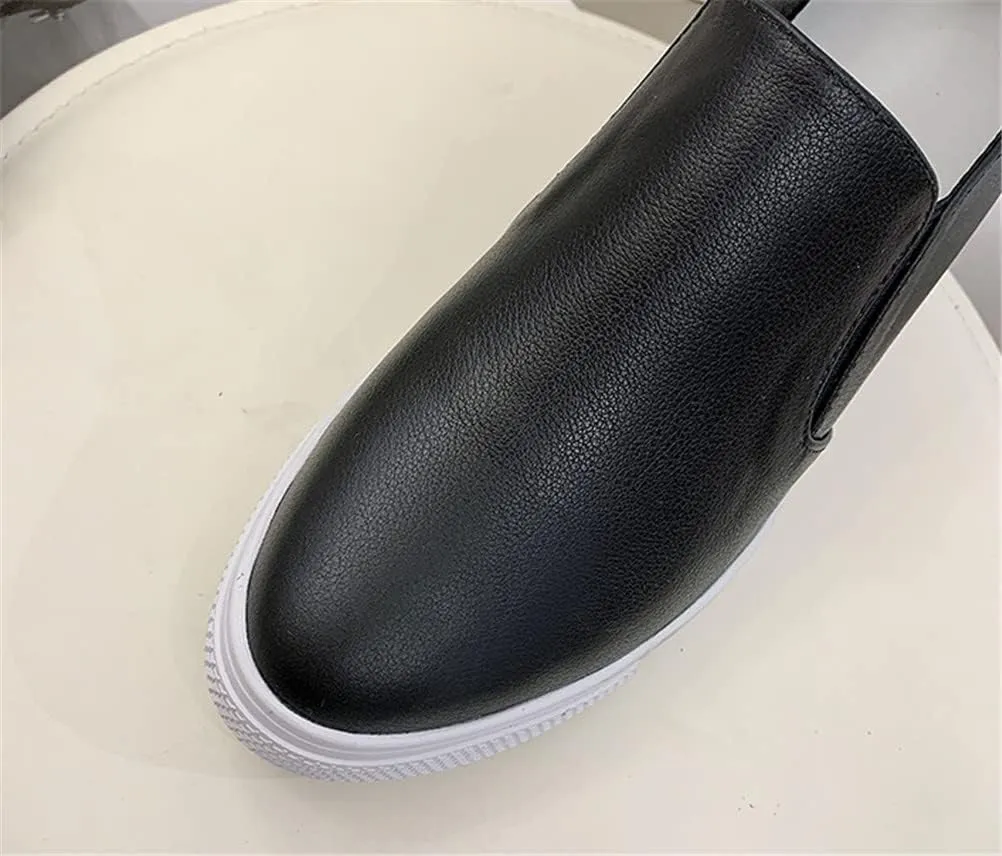 Hidden Wedge Sneakers for Women Slip on, Fashion High Heel Low Top Canvas Shoes Casual Platform Loafers