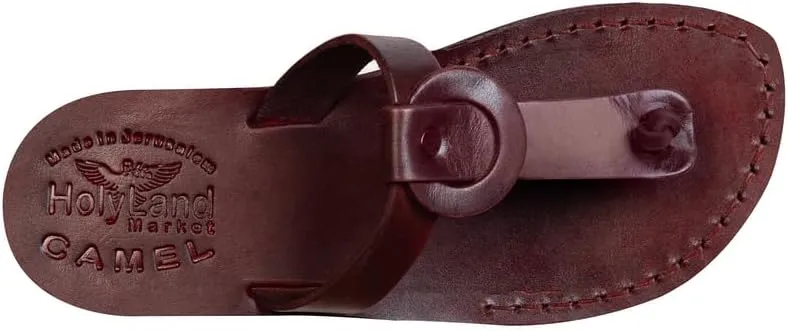 Holy Land Market Men/Women Biblical Jesus Leather Sandals/Slides From Jerusalem (Shepherd's Field IV)