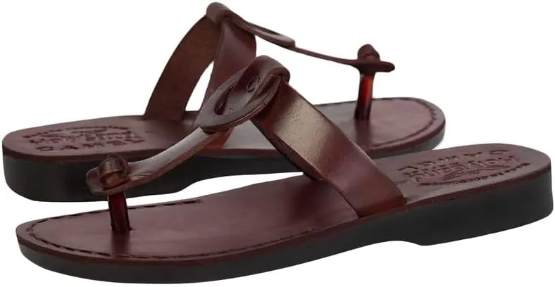 Holy Land Market Men/Women Biblical Jesus Leather Sandals/Slides From Jerusalem (Shepherd's Field IV)