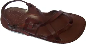 Holy Land Market Men/Women Biblical Jesus Leather Sandals/Slides From Jerusalem (Yashua Style III)