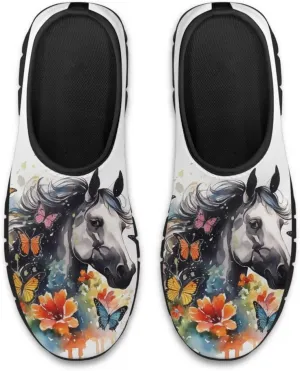 Horse Slip On Sneakers Comfort Loafers for Women Dressy Clothes Breathable Low Cut Shoes Flats Soft Sole Casual Walking Shoe