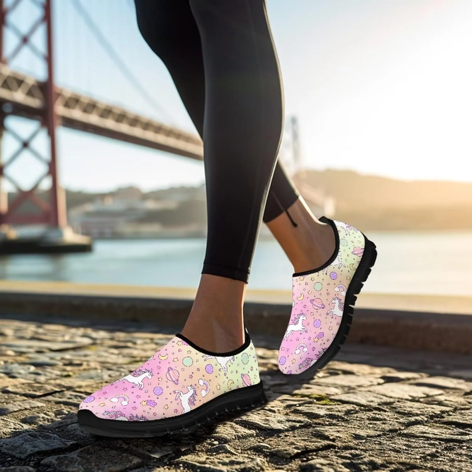 Horse Slip On Sneakers Comfort Loafers for Women Dressy Clothes Breathable Low Cut Shoes Flats Soft Sole Casual Walking Shoe