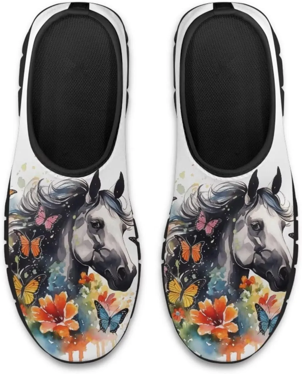 Horse Slip On Sneakers Comfort Loafers for Women Dressy Clothes Breathable Low Cut Shoes Flats Soft Sole Casual Walking Shoe