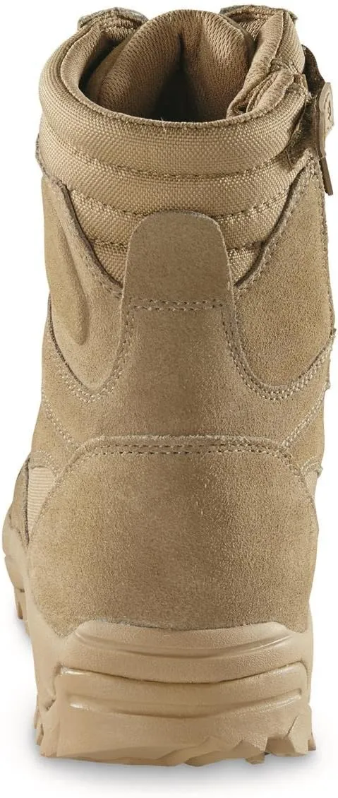 HQ ISSUE Talos 8” Men’s Side Zip Waterproof Tactical Boots, Military Combat Hiking Shoes