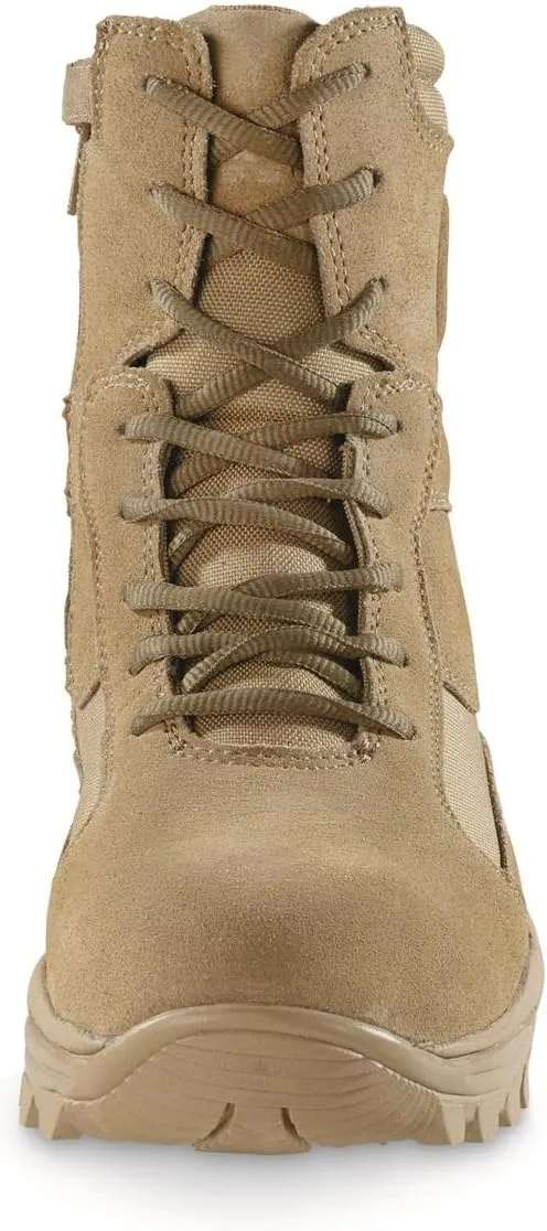 HQ ISSUE Talos 8” Men’s Side Zip Waterproof Tactical Boots, Military Combat Hiking Shoes