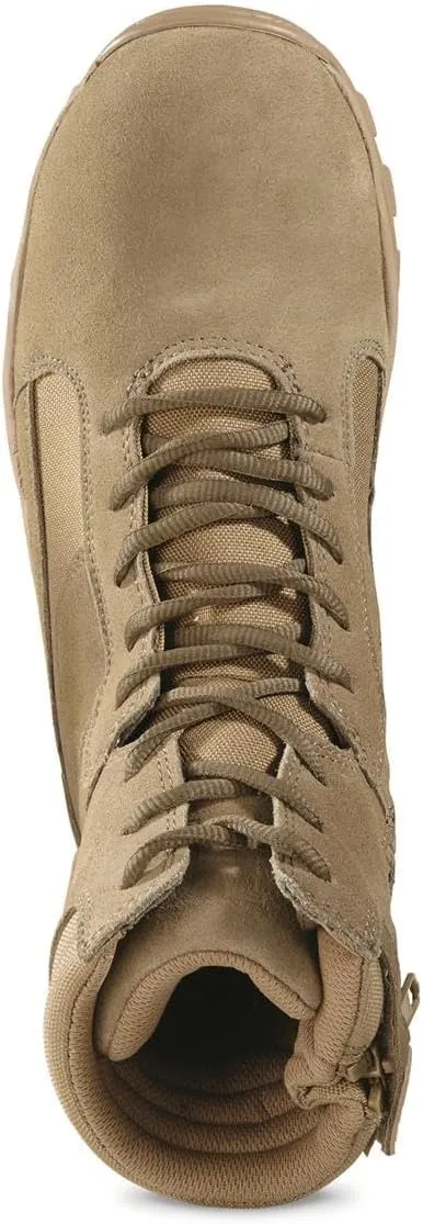 HQ ISSUE Talos 8” Men’s Side Zip Waterproof Tactical Boots, Military Combat Hiking Shoes