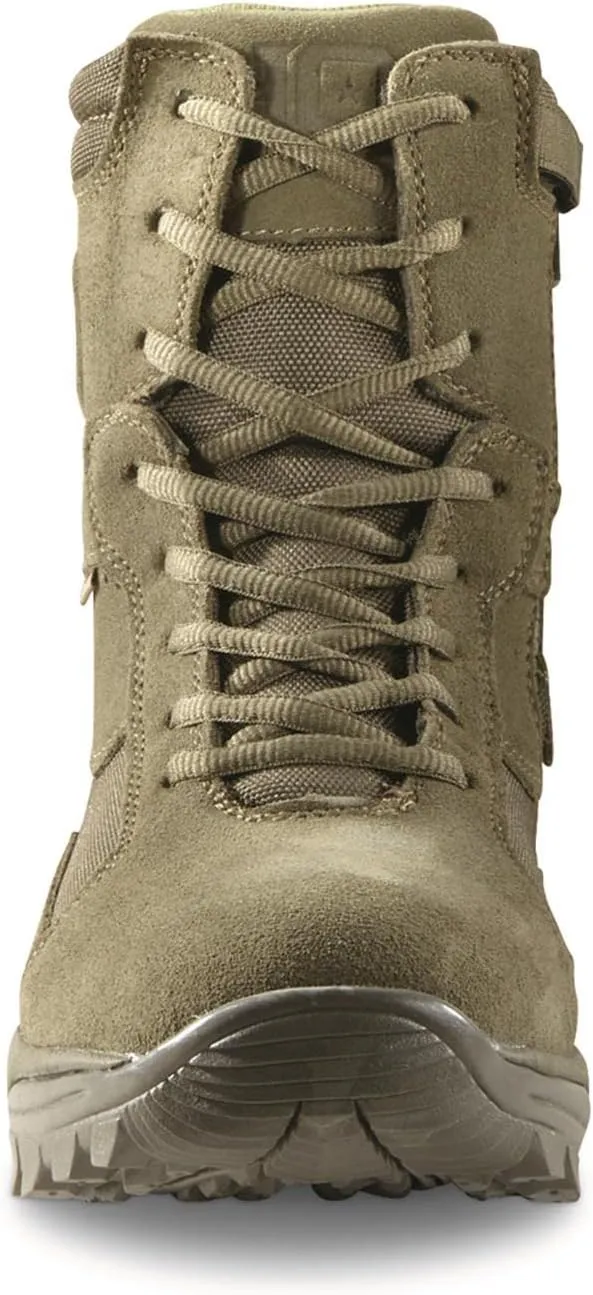HQ ISSUE Talos 8” Men’s Side Zip Waterproof Tactical Boots, Military Combat Hiking Shoes