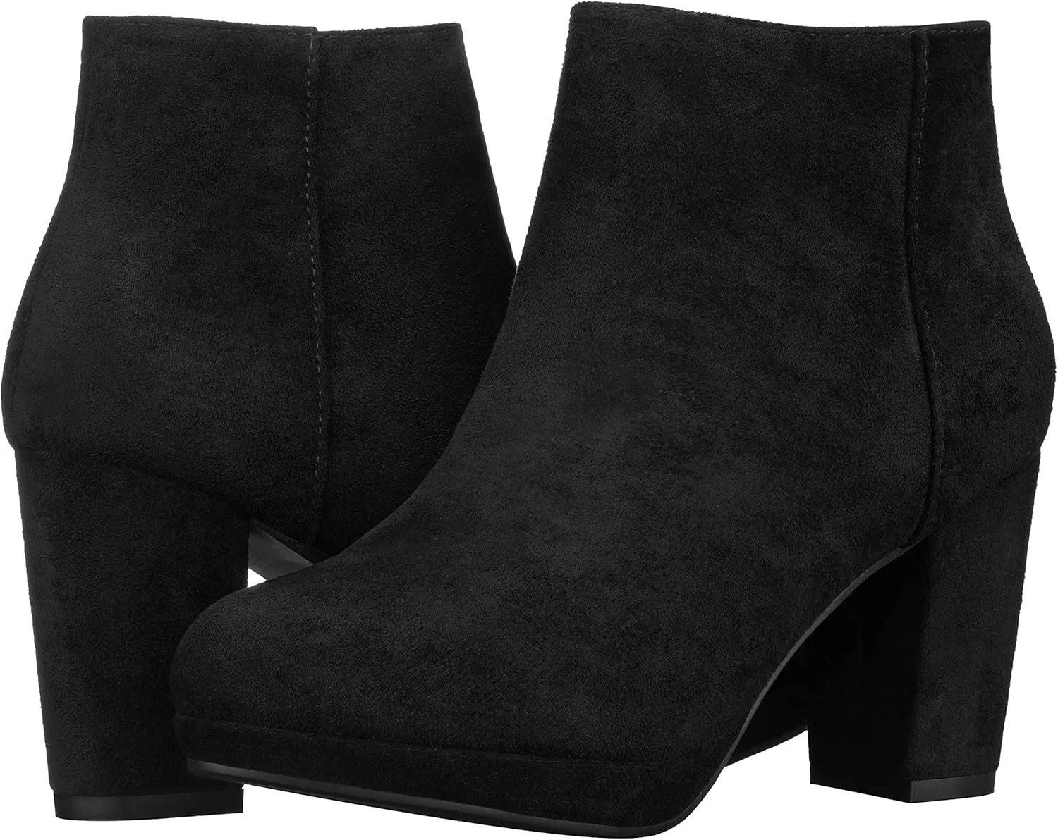 ILLUDE Women’s Ankle Bootie Side Zip Comfortable Block Heel Chunky Platform Ankle Boots