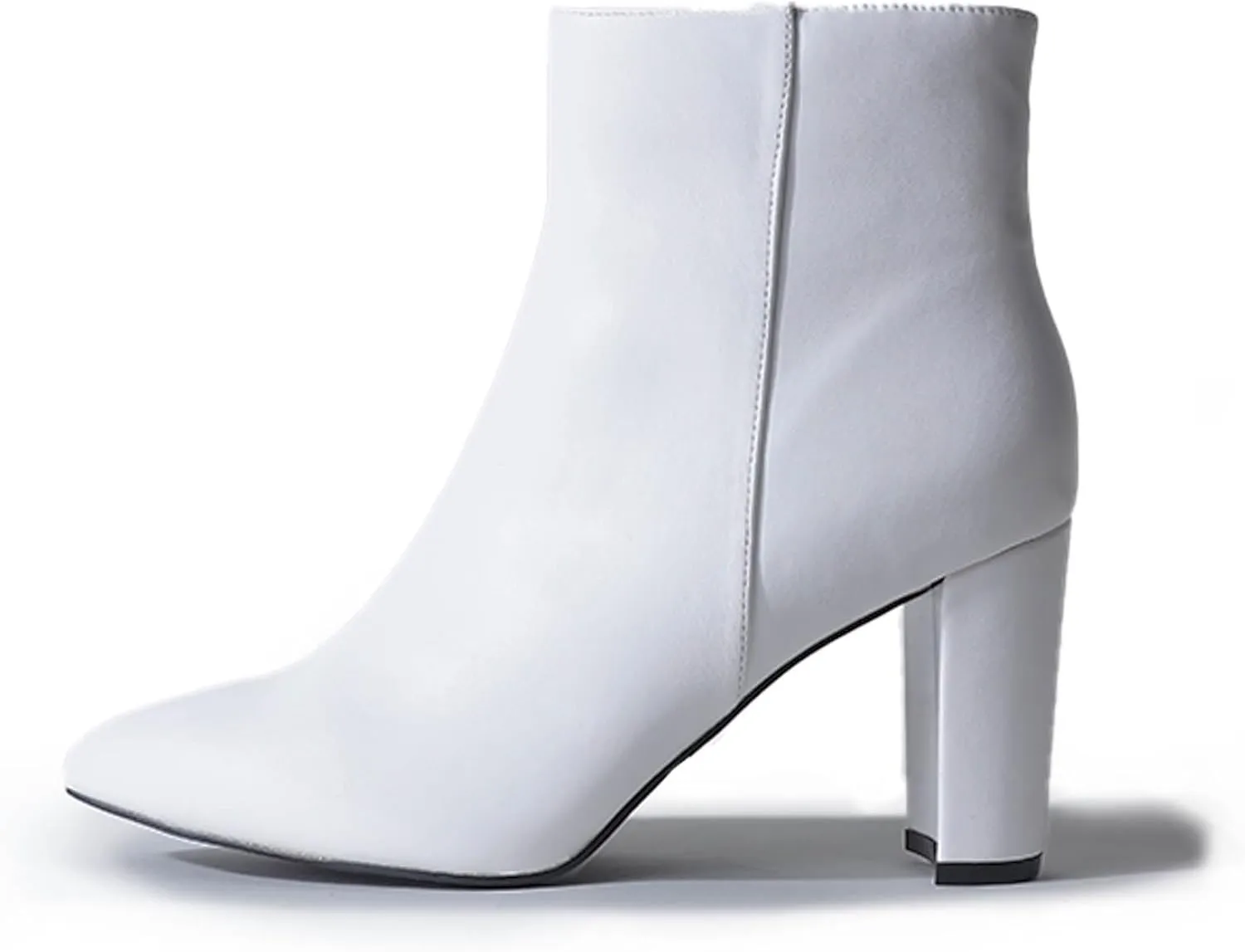 J. Adams Women's Wallice Ankle Booties - Chic Pointed Toe Block Heel Boots with Side Zipper - Comfortable and Stylish Dress Boots for Everyday Wear