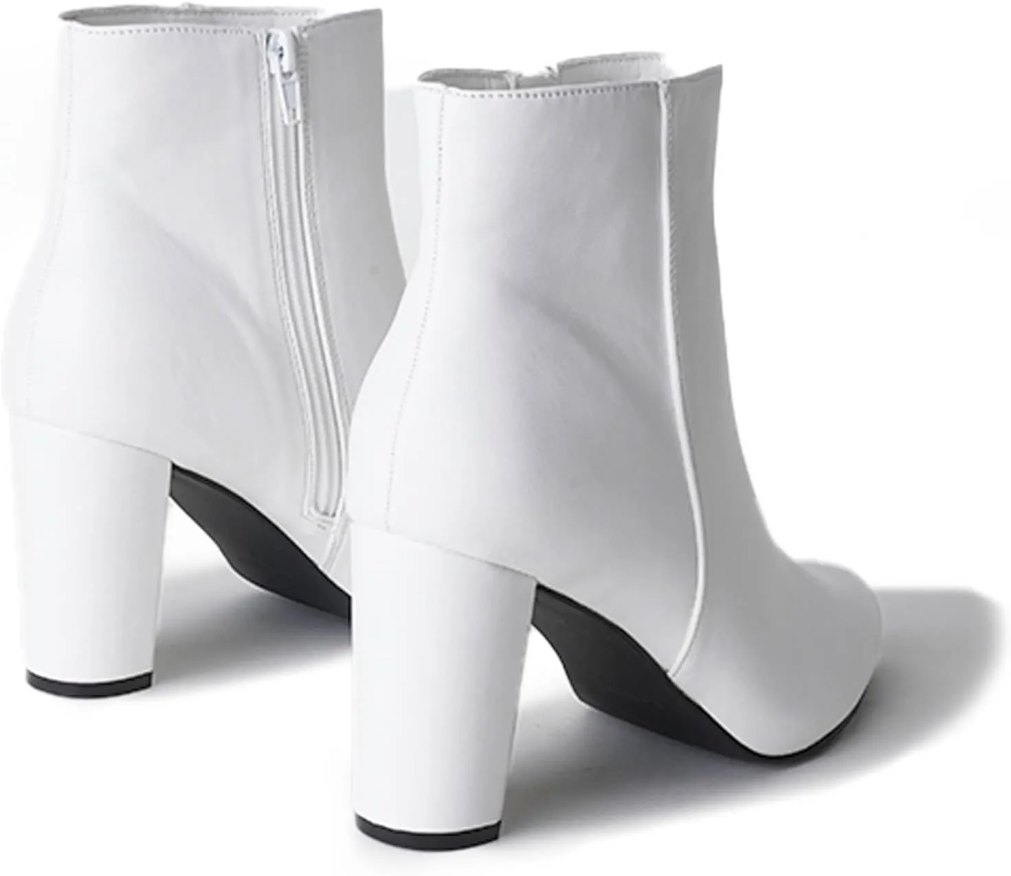 J. Adams Women's Wallice Ankle Booties - Chic Pointed Toe Block Heel Boots with Side Zipper - Comfortable and Stylish Dress Boots for Everyday Wear