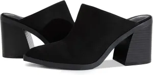 JeimPoey Womens Mules Pumps Point Closed Toe Slip-on Heels Stacked Chunky Block Heel Backless Clogs