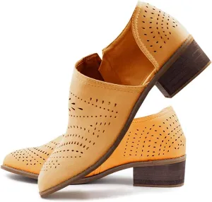 JITUUE Ankle Boots for Women Casual Slip On Loafers Pointed Toe Chunky Block Low Heel Shoes Cut Out Office Dress Comfy Casual Booties