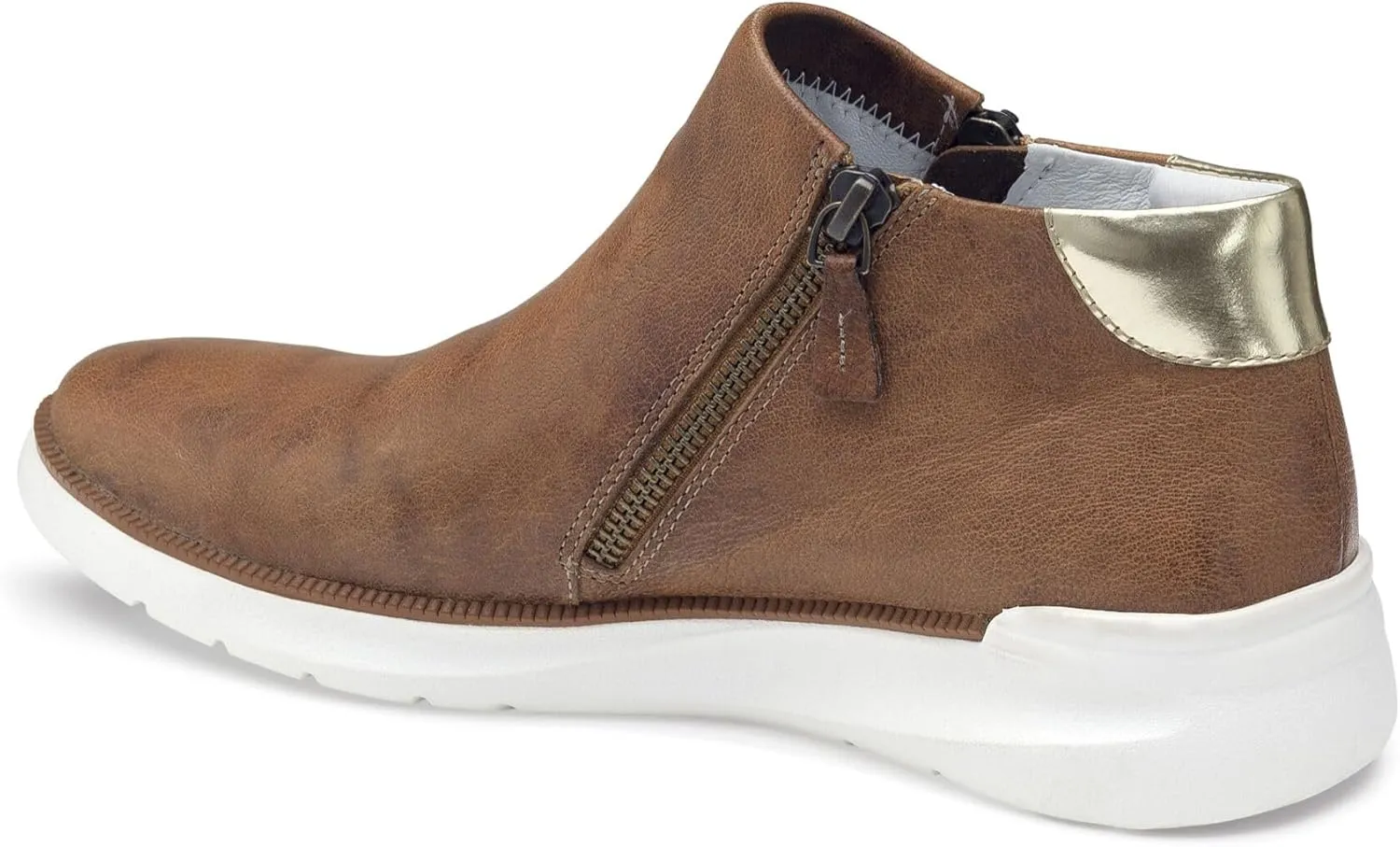 Johnston & Murphy Emery Zip Bootie for Women – Ankle Boots for Women, Leather Double Zipper Boots