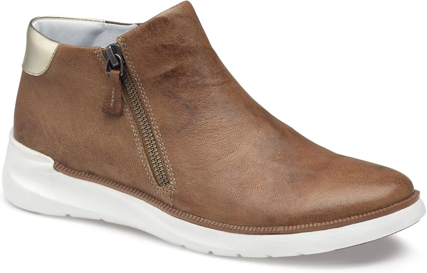 Johnston & Murphy Emery Zip Bootie for Women – Ankle Boots for Women, Leather Double Zipper Boots