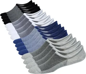 JORMATT Mens Women No Show Socks Mesh Knit Non Slip Cotton Low Cut Casual Socks (Pairs of 6-8)