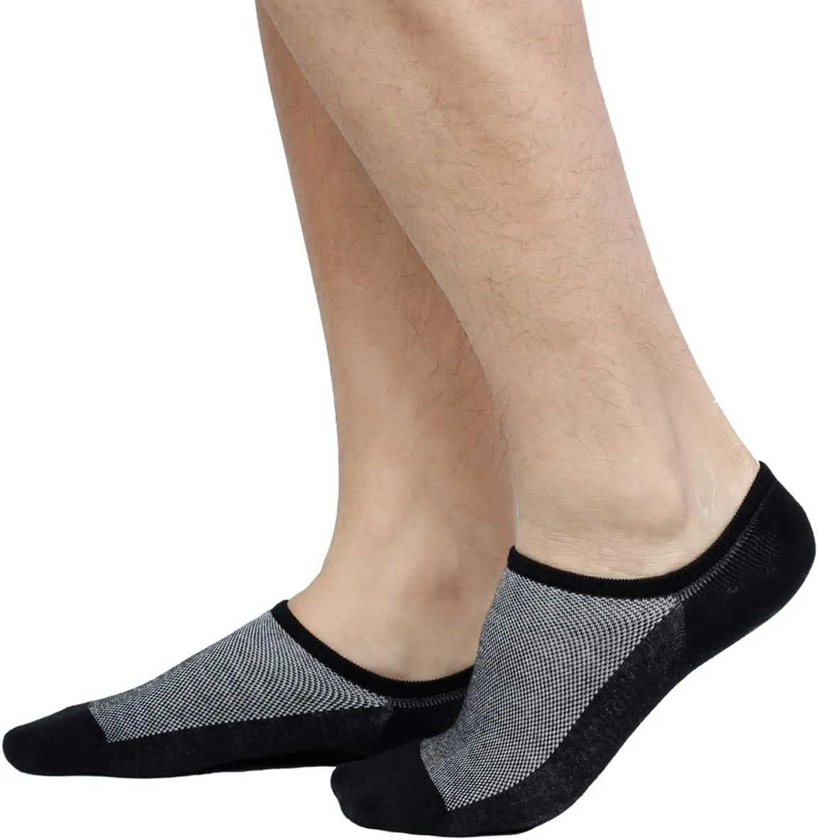 JORMATT Mens Women No Show Socks Mesh Knit Non Slip Cotton Low Cut Casual Socks (Pairs of 6-8)