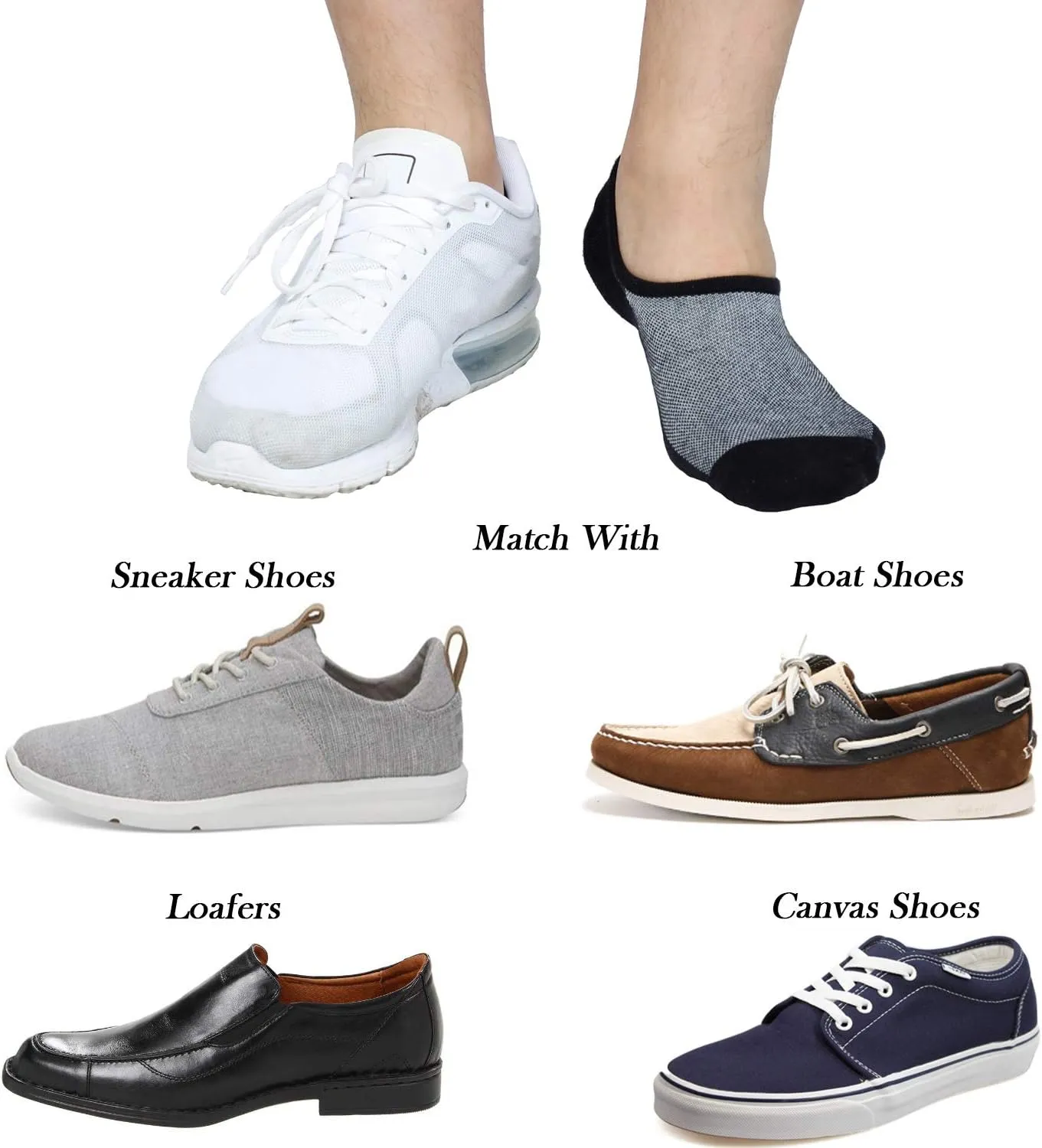JORMATT Mens Women No Show Socks Mesh Knit Non Slip Cotton Low Cut Casual Socks (Pairs of 6-8)