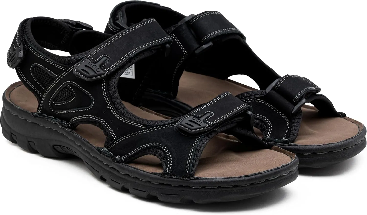 Jousen Men's Sandals Leather Open Toe Beach Sandal Outdoor Summer Sport Hiking Sandals