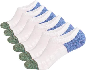 JOYNÉE Men's 6 Pack Casual Cushion Anti-Slid Cotton No Show Socks with Silicone