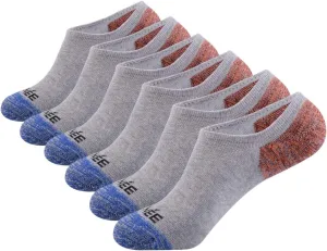 JOYNÉE Men's 6 Pack Casual Cushion Anti-Slid Cotton No Show Socks with Silicone